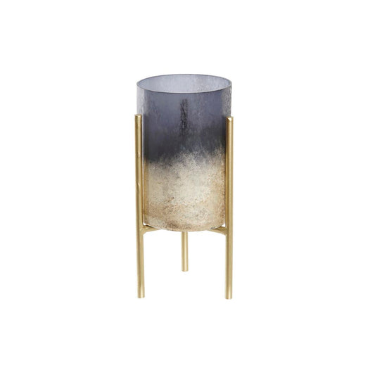 Kynttilänjalka DKD Home Decor 10 x 10 x 23 cm Kristalli Kullattu Metalli Kaksivärinen