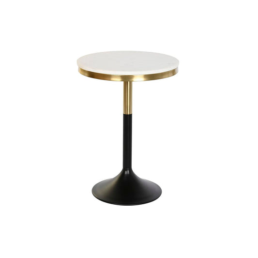 Sivupöytä DKD Home Decor Musta Kullattu Metalli Valkoinen Marmori (40,5 x 40,5 x 57,5 cm)