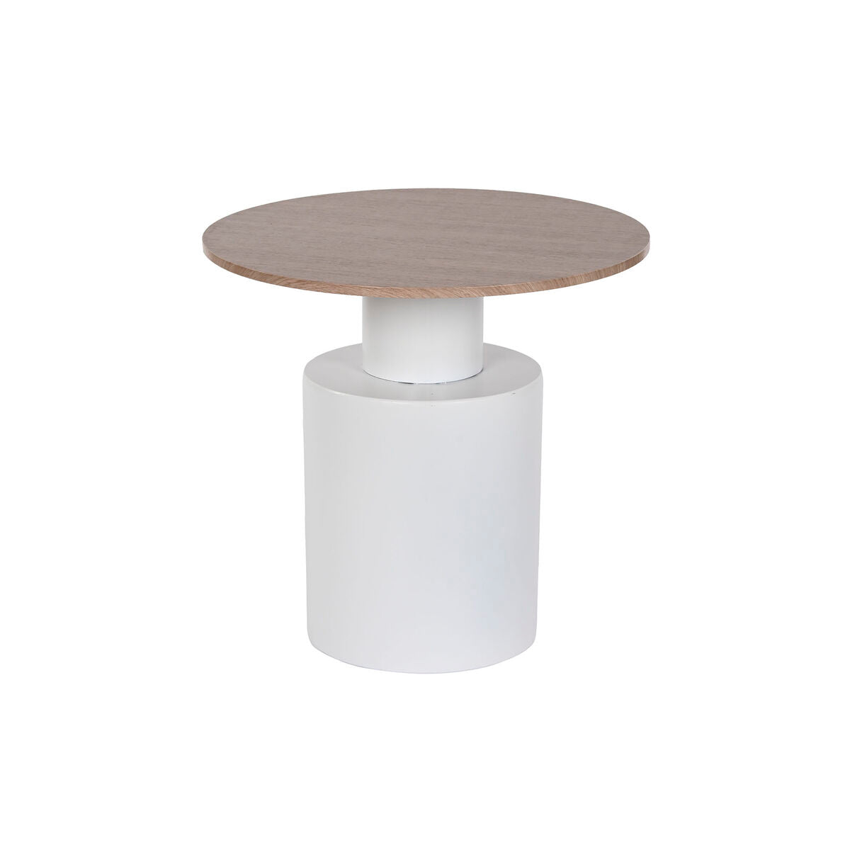 Sivupöytä Home ESPRIT Valkoinen Luonnollinen Metalli Puu MDF 55 x 55 x 52,5 cm