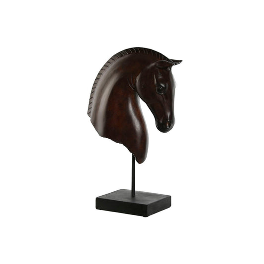 Koristehahmo Home ESPRIT Musta Tummanruskea Hevonen 27 x 13 x 42,5 cm