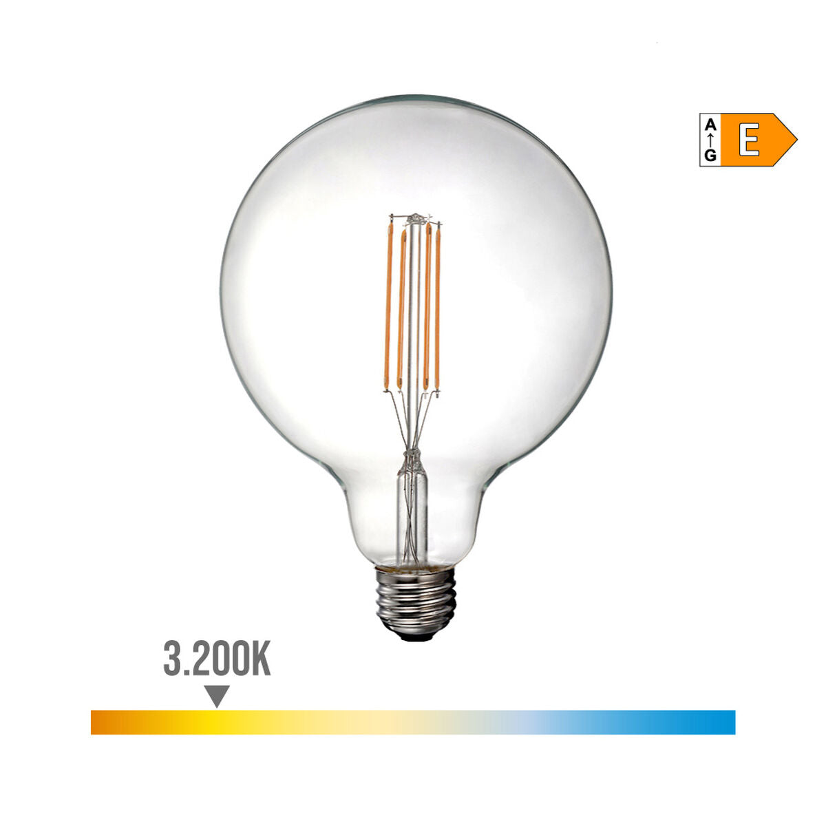 LED-lamppu EDM E 6 W E27 800 lm 12,5 x 17 cm Ø 12,5 x 17 cm (3200 K)
