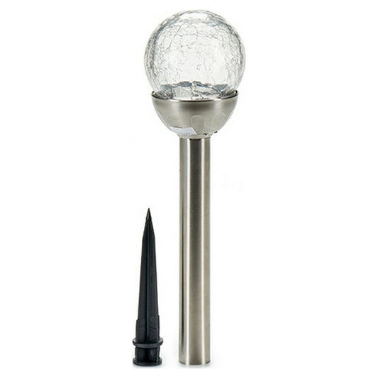 Hehkulampun muotoinen lamppu Hopea Metalli Kristalli Muovinen (7,5 x 38 x 7,5 cm)