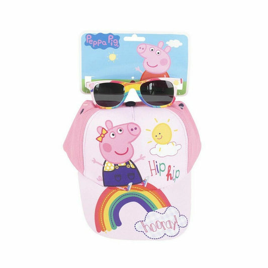 Hatun ja aurinkolasien sarja Peppa Pig Pinkki (51 cm) 2 Kappaletta