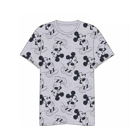 Miesten T-paita Mickey Mouse Harmaa Aikuisten, Koko S