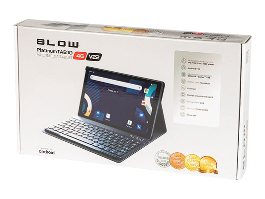 Tablet BLOW PlatinumTAB10 4G V22 + 4GB/64GB kahdeksanytiminen kotelo