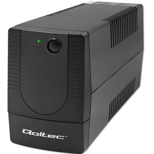 Qoltec 53772 keskeytymätön virtalähde (UPS) Line-Interactive 0,65 kVA 360 W 1 AC pistorasia(t)