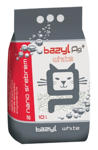 BAZYL Ag+ Super Premium Compact White - bentoniittihiekka - 10 l
