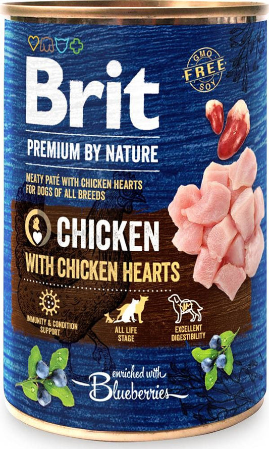 BRIT Premium by Nature Chicken sydämillä - koiran märkäruoka - 400 g