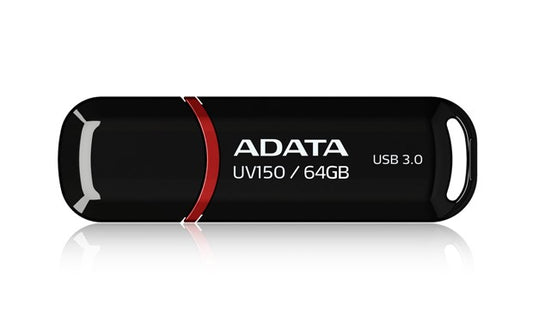 ADATA 64 Gt DashDrive UV150 USB-muistitikku USB Type-A 3.2 Gen 1 (3.1 Gen 1) Musta