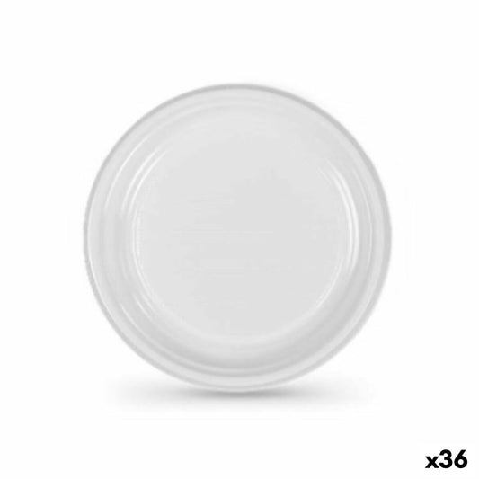 Sarja kierrätettäviä lautasia Algon Valkoinen 20,5 x 20,5 x 2 cm (36 Osaa)