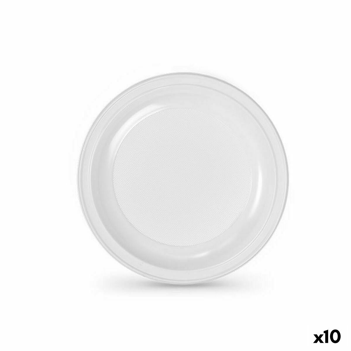 Sarja kierrätettäviä lautasia Algon Valkoinen Muovinen 22 x 22 x 1,5 cm (36 Osaa)