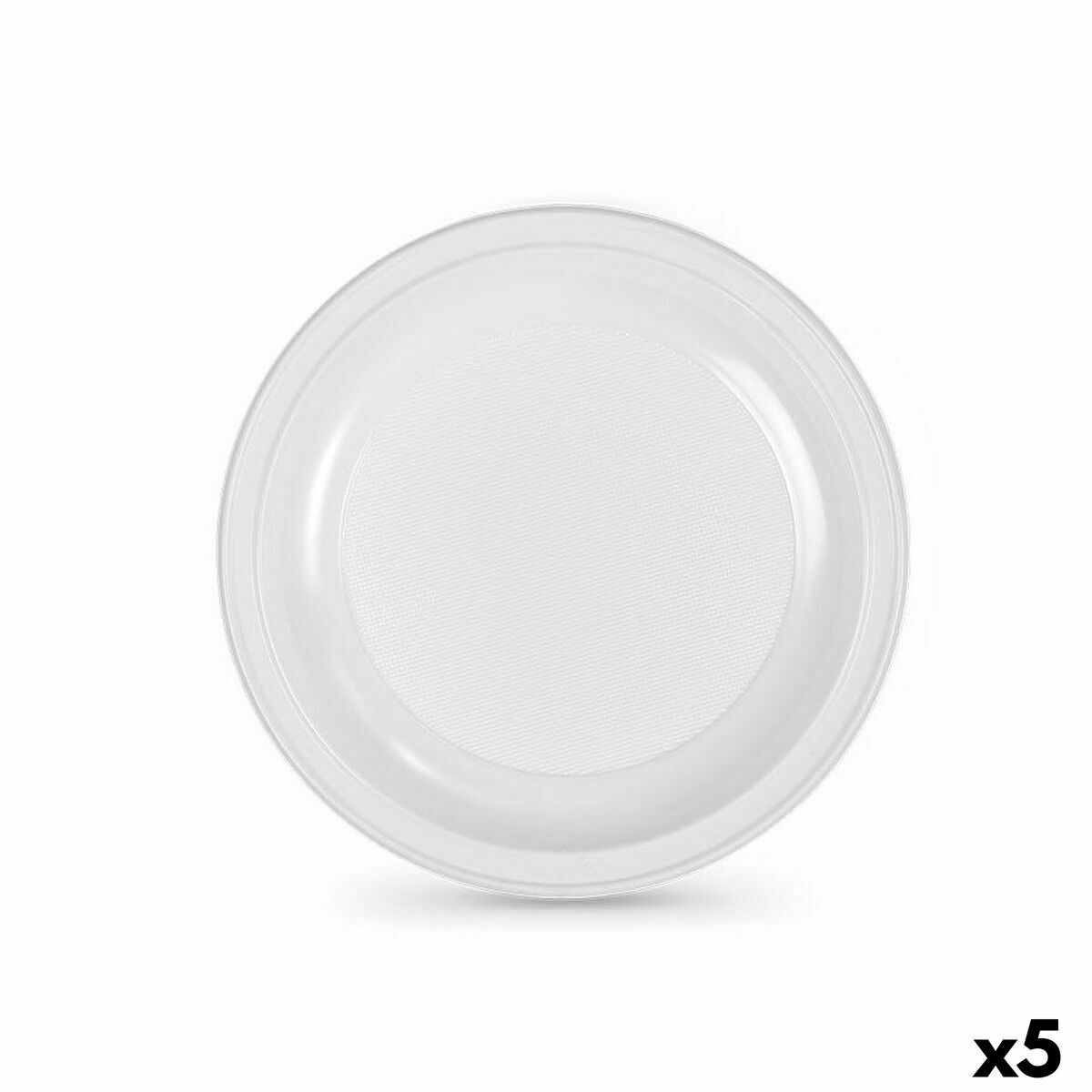 Sarja kierrätettäviä lautasia Algon Valkoinen Muovinen 25 x 25 x 1,5 cm (36 Osaa)