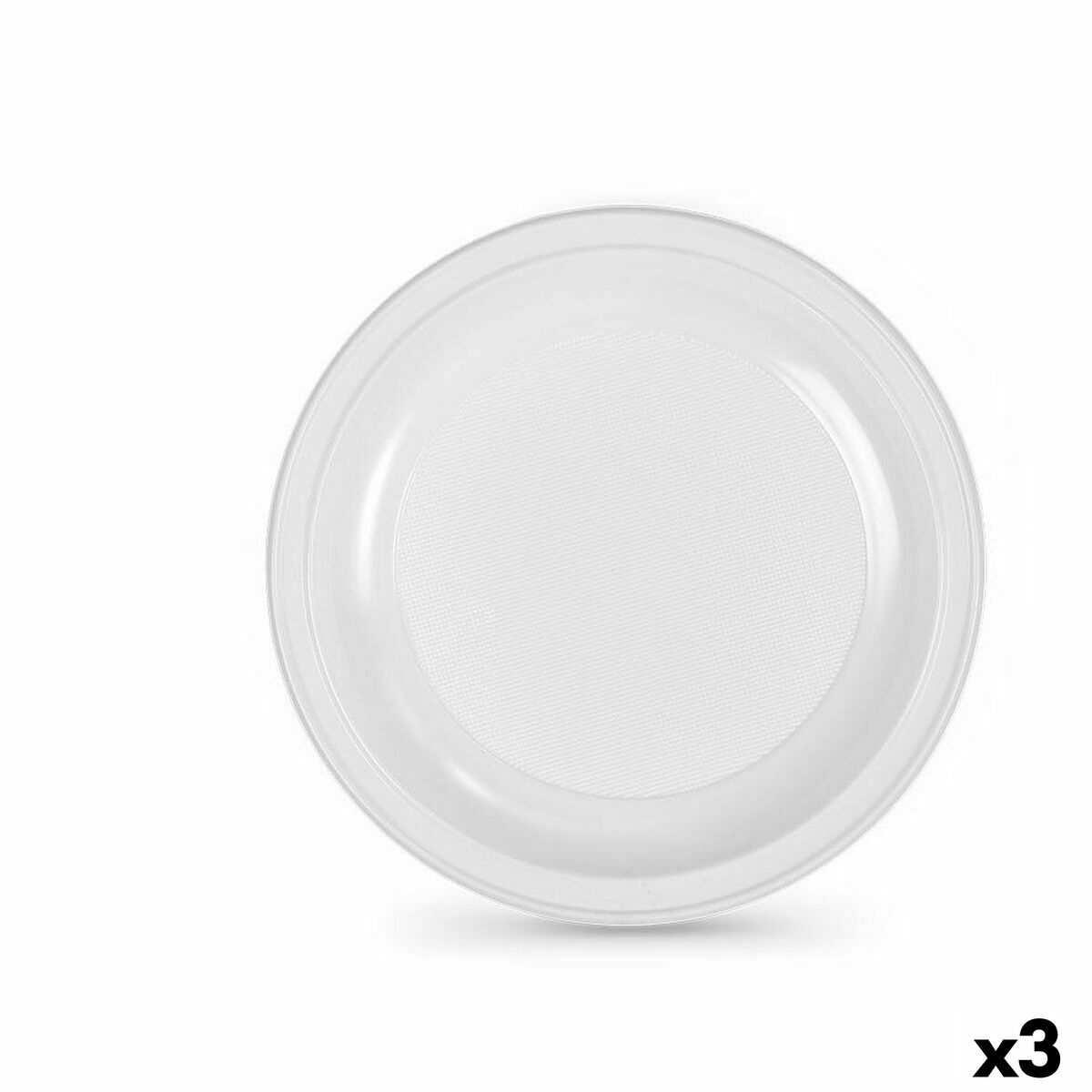 Sarja kierrätettäviä lautasia Algon Valkoinen Muovinen 28 x 28 x 1,5 cm (36 Osaa)