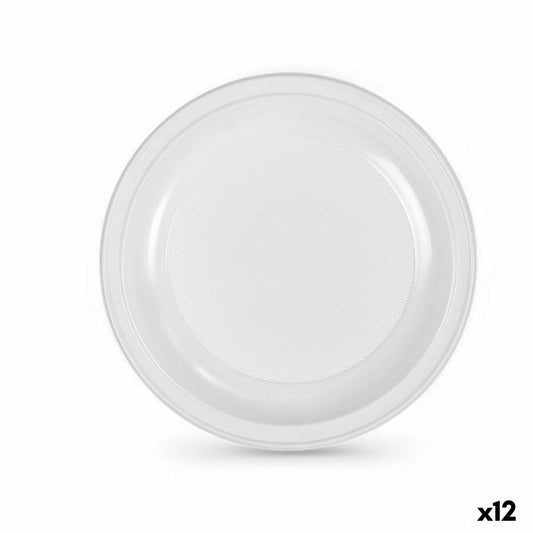 Sarja kierrätettäviä lautasia Algon Valkoinen Muovinen 28 x 28 x 2 cm (24 osaa)