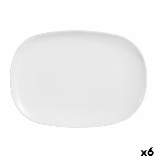Vuoka Luminarc Sweet Line Suorakulmainen Valkoinen Lasi 35 x 24 cm (6 osaa)