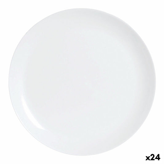 Litteä Lautanen Luminarc Diwali Valkoinen Lasi 25 cm (24 osaa)