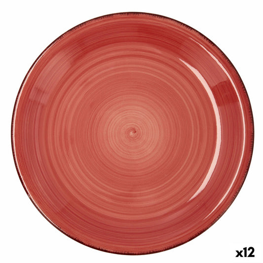 Litteä Lautanen Quid Coral Vita Punainen Keraminen Ø 27 cm (12 osaa)