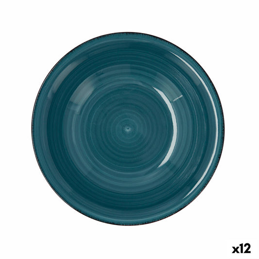 Syvä lautanen Quid Vita Keraminen Sininen (ø 21,5 cm) (12 osaa)