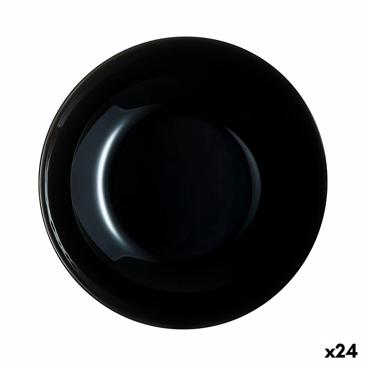 Syvä lautanen Luminarc Zelie Musta Lasi 20 cm (24 osaa)