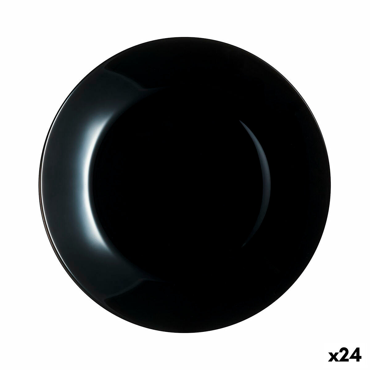 Litteä Lautanen Luminarc Zelie Musta Lasi 25 cm (24 osaa)