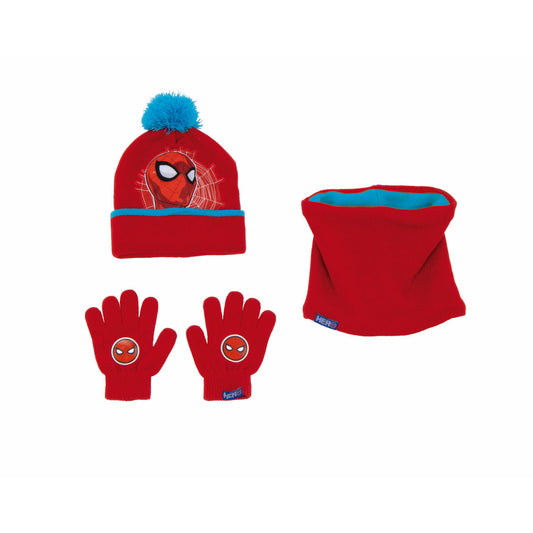 Hattu, hanskat ja niskan lämmitin Spider-Man Great power Sininen Punainen