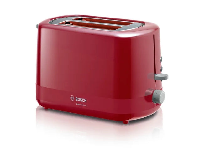 Bosch TAT3A114 leivänpaahdin 7 2 viipale(i)ta 800 W Punainen - KorhoneCom