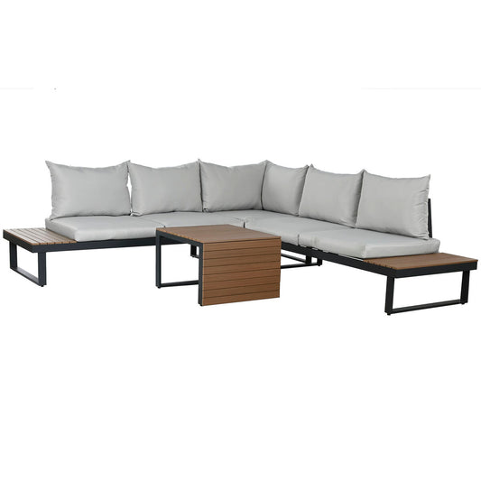 Sohva ja tuolisetti Home ESPRIT Alumiini 227 x 159 x 64 cm