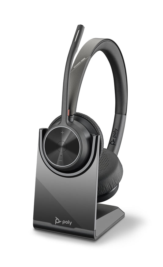 POLY Voyager 4320 UC -kuulokkeet Langattomat kuulokkeet toimisto-/puhelinkeskukseen USB Type-C Bluetooth Musta - KorhoneCom