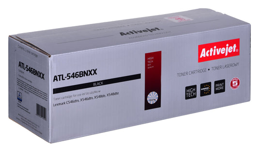 Activejet ATL-546BNXX värikasetti Lexmark-tulostimiin; korvaava Lexmark C546U1KG; Supreme; 8000 sivua; musta - KorhoneCom