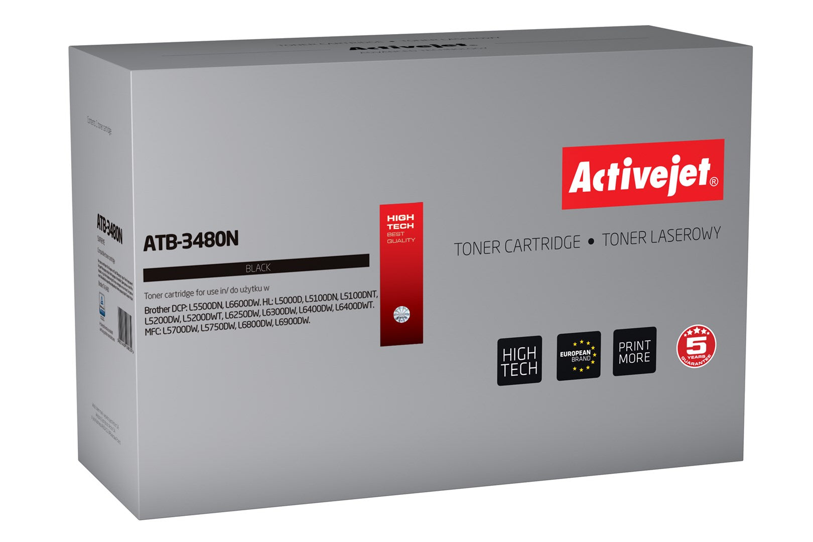 Activejet ATB-3480N väriaine (korvaava Brother TN-3480, Supreme, 8000 sivua, musta) - KorhoneCom