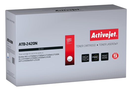 Activejet ATB-2420N väriaine (korvaava Brother TN-2420A; Supreme; 3000 sivua; musta)