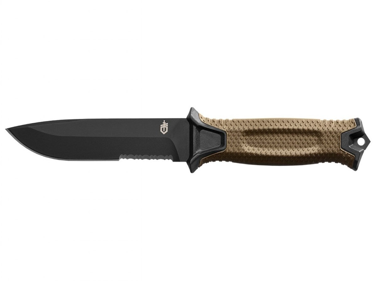 Survival knife GERBER Strongarm Fixed Serrated Coyote - KorhoneCom