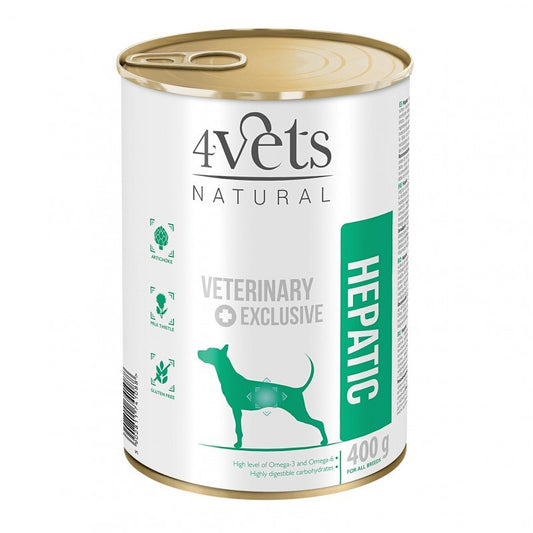 4VETS Natural Hepatic Dog - koiran märkäruoka - 400 g