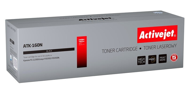 Activejet ATK-160N toner for Kyocera printer, Kyocera TK-160 replacement, Supreme, 2500 pages, black - KorhoneCom