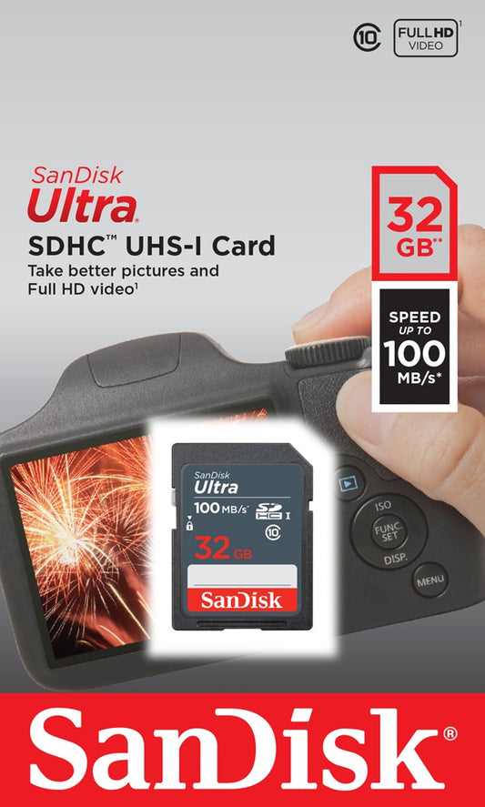 SanDisk Ultra 32GB SDHC Mem Card 100MB/s muistikortti UHS-I Class 10