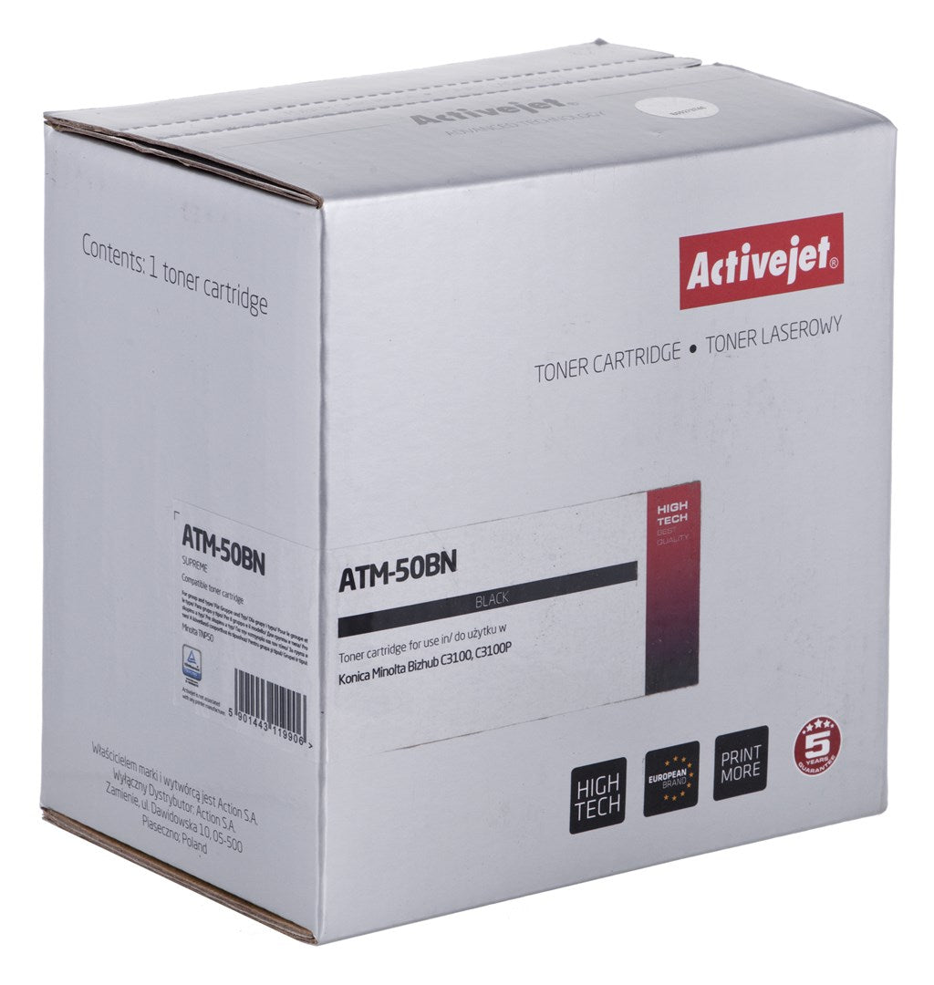 Activejet ATM-50BN toner (replacement for Konica Minolta TNP50K, Supreme, 6000 pages, black) - KorhoneCom