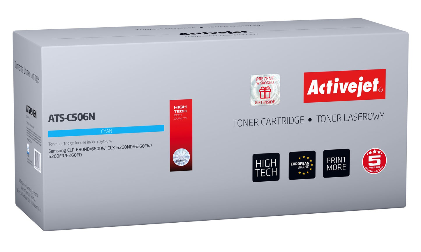 Activejet ATS-C506N toner (replacement for Samsung CLT-C506L, Supreme, 3500 pages, cyan) - KorhoneCom