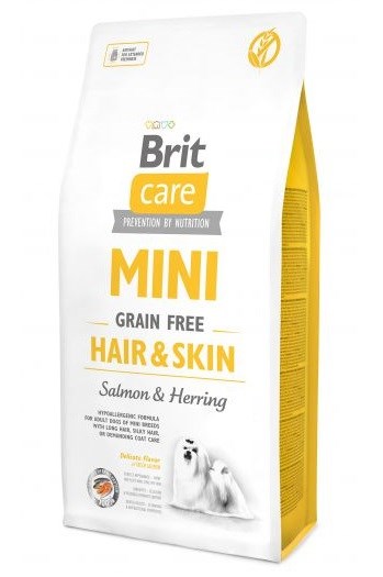 BRIT Care Mini Hair&Skin Salmon&Herring - dry dog food - 7 kg - KorhoneCom