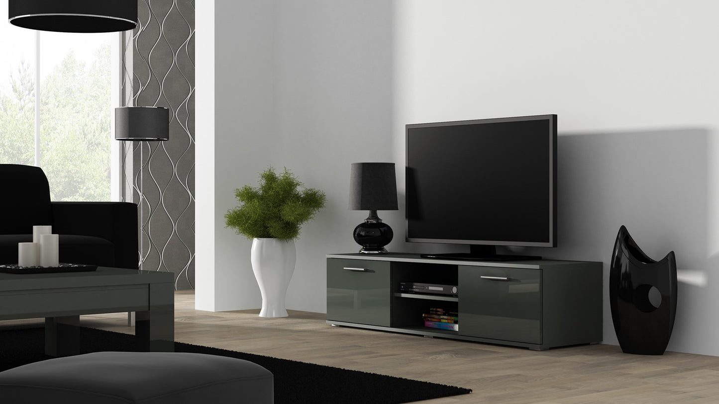 Cama TV stand SOHO 140 grey/grey gloss - KorhoneCom
