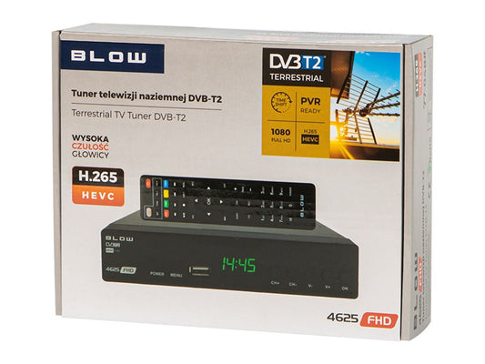 DVB-T2-dekooderi BLOW 4625FHD H.265 H.265 V2-viritin