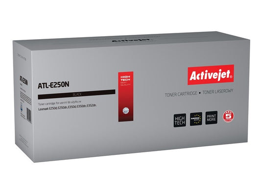 Activejet ATL-E250N -väriaine Lexmark-tulostimelle; Lexmark E250A11E vaihto; Ylin; 3500 sivua; musta - KorhoneCom