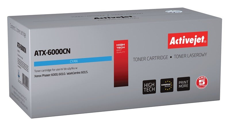 Activejet ATX-6000CN toner for Xerox printer, Xerox 106R01631 replacement, Supreme, 1000 pages, cyan - KorhoneCom