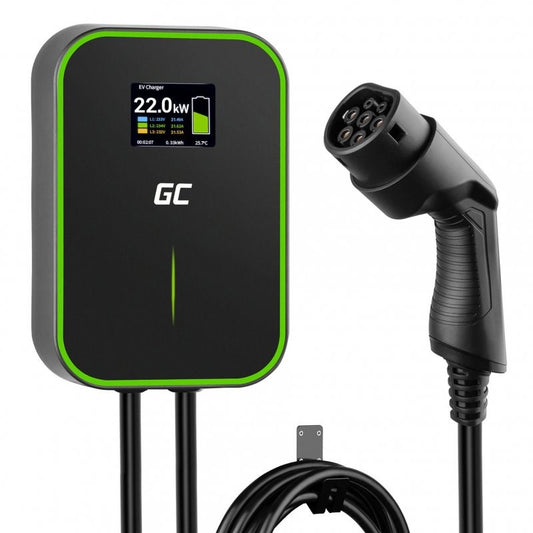 Green Cell EV Powerbox 22kW Plug-In-kaapelilla