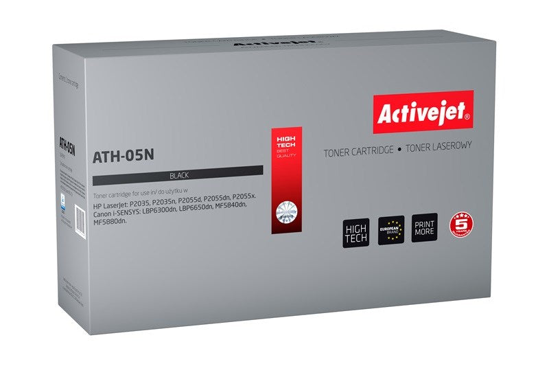 Activejet ATH-05N väriaine HP-tulostimeen, HP 05A CE505A Canon CRG-719 korvaava, Supreme, 3500 sivua, musta - KorhoneCom