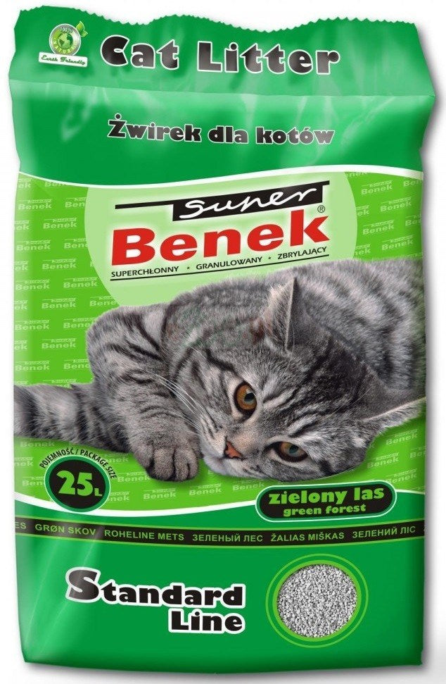 Certech Super Benek Standard Green Forest - kissan kuivike 25 l (20 kg) - KorhoneCom