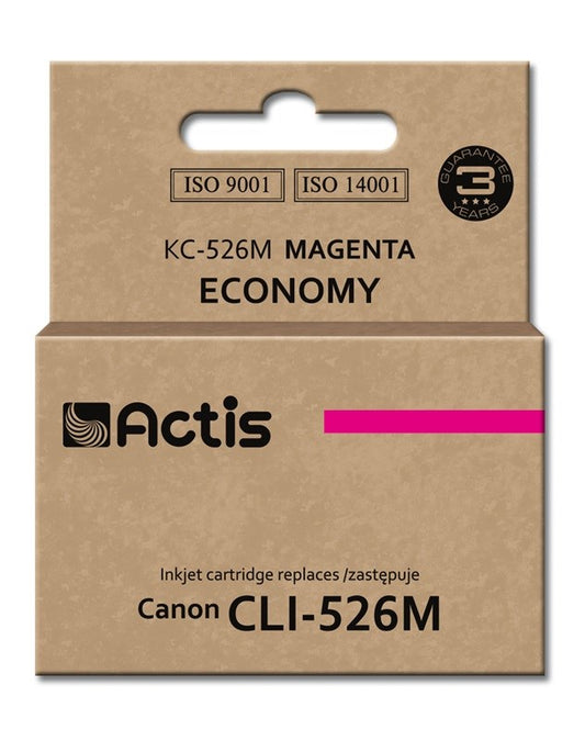 Actis KC-526M muste Canon-tulostimeen; Canon CLI-526M vaihto; Vakio; 10 ml; magenta