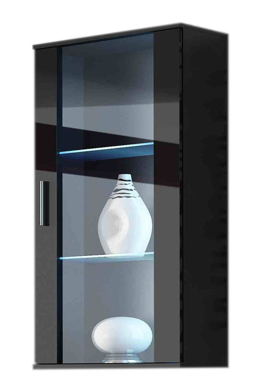 Cama hanging display cabinet SOHO black/black gloss - KorhoneCom