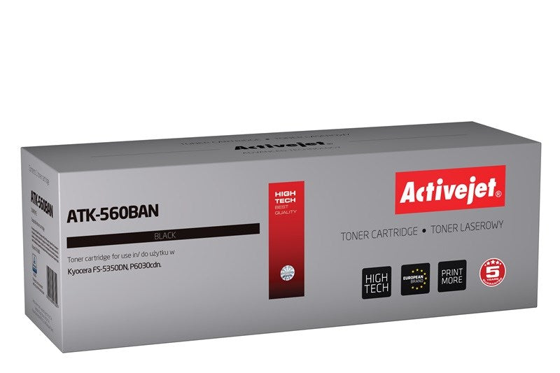 Activejet ATK-560BAN väriaine Kyocera tulostimeen, Kyocera TK-560K korvaava, Premium, 12000 sivua, musta - KorhoneCom