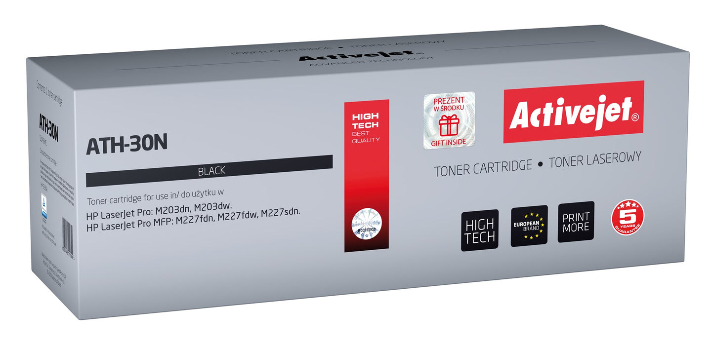 Activejet ATH-30N väriaine (korvaava HP 30A CF230A, Supreme, 1600 sivua, musta) - KorhoneCom