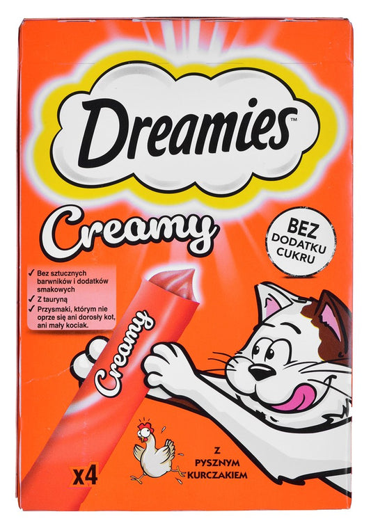 DREAMIES Creamy Chicken - kissan herkkuja - 4x10 g
